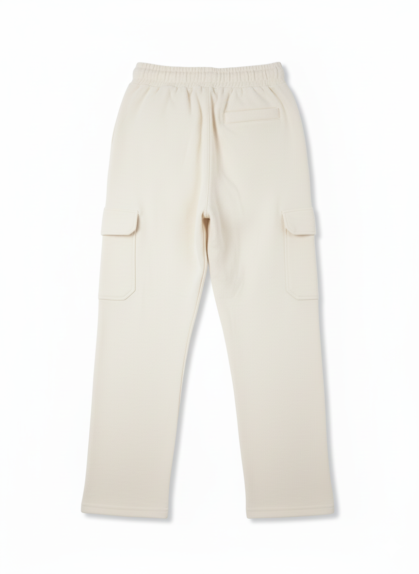 Blue Raven Essentials Beige Waffle Knit Cargo