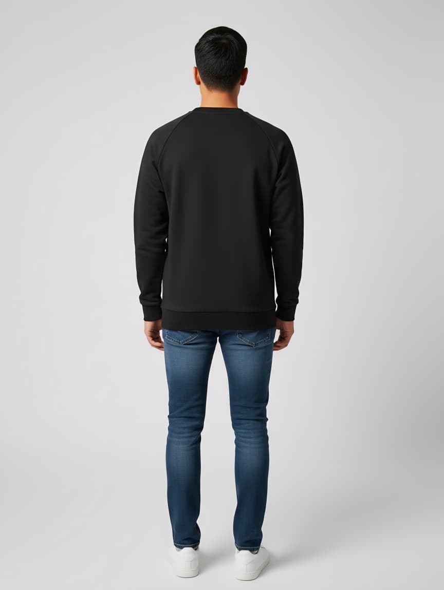 Adids Originals Black Trefol Outline Sweatshirt (Unisex)