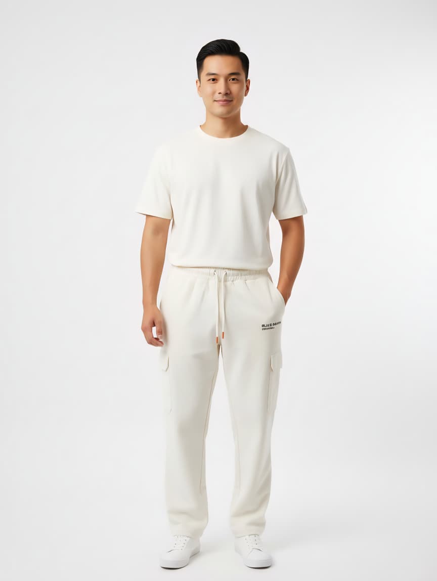 Blue Raven Essentials Beige Waffle Knit Cargo