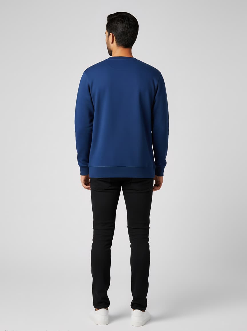 Plo  Royal Blue Fleece Sweatshirt with Embroidered Plo Players